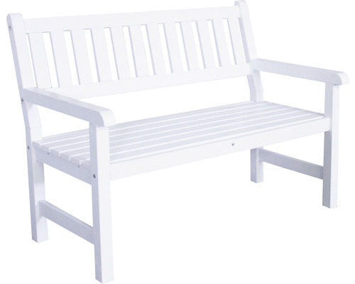 Zahradní lavice dřevěná dvoumístná SenS-Line garden furniture 125 x 70 x 90 cm bílá