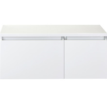 Bílá skříňka pod umyvadlo se dvěma dvířky