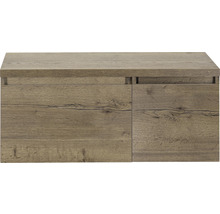 Skříňka pod umyvadlo v barvě dřeva se dvěma dvířky