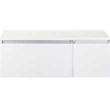 Bílá skříňka pod umyvadlo se dvěma dvířky