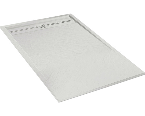 Obdélníková sprchová vanička z litého mramoru s odtokem