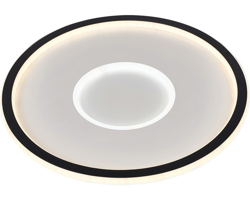 LED stropní svítidlo AGHATA 40W 2400lm 3000-6000K bílé s dálkovým ovládáním Kruhové stropní svítidlo s černým okrajem