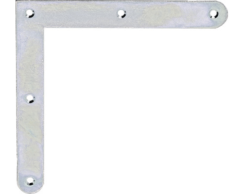 Spojovací úhelník rohový se zaoblenými rohy 150x150x20 mm galvanicky pozinkovaný Rohový spojovník z kovu s otvory pro upevnění