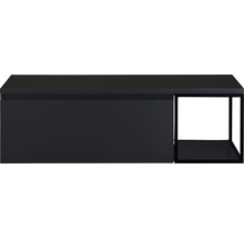 Černá umyvadlová skříňka s policí