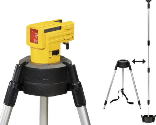 Křížový čárový laser se stativem pro přesné vyrovnání