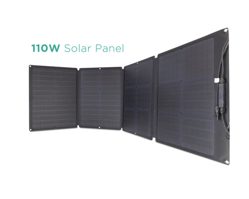 Rozložený 110wattový solární panel pro výrobu elektřiny