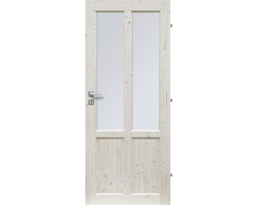 Interiérové dveře 4P prosklené 60 L borovice