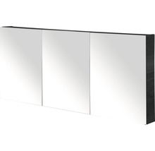Zrcadlová skříňka bez osvětlení Sanox Bloxx 160 x 13 x 65 cm black oak se 3 dvířky
