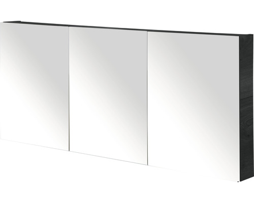 Zrcadlová skříňka Sanox Bloxx 160 x 13 x 65 cm black oak se 3 dvířky