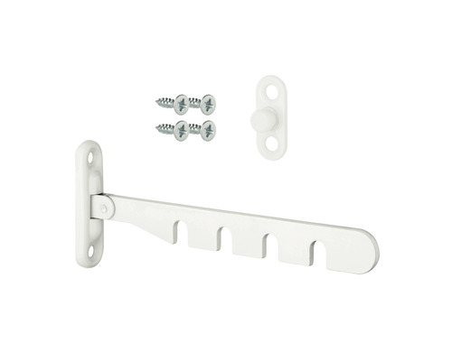 Skládací držák na ručníky z kovu s upevňovacím materiálem