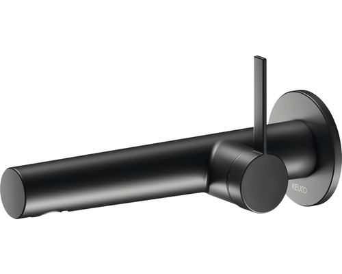 Černá umyvadlová baterie pro montáž na stěnu