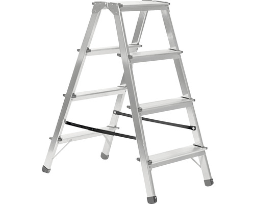 Hliníkové schůdky oboustranné 2x4 KAISERTHAL, do 150 kg Hliníkové schůdky oboustranné 2x4 KAISERTHAL, do 150 kg