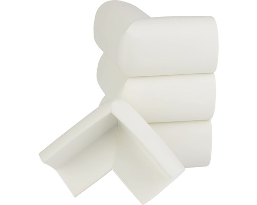 Ochrana rohu 55x55x35 mm, samolepicí, bílá, 4 ks Pěnová ochrana hran pro miminka a děti