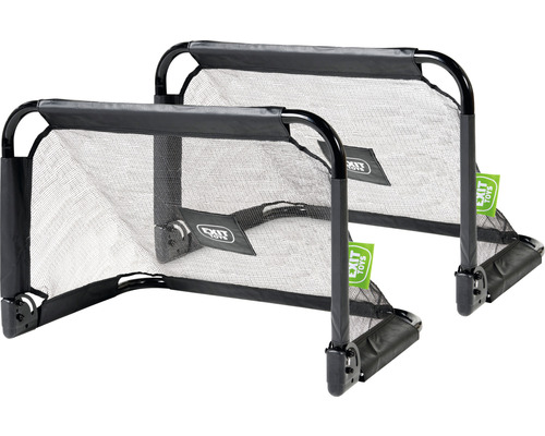 Dvě přenosné fotbalové branky se sítí