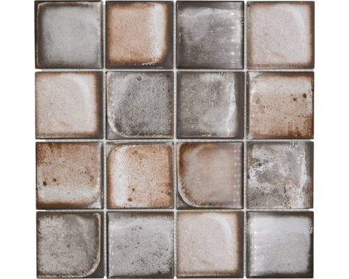 Skleněná mozaika XCM CS08 čtvercová Crystal Cement Style mix grey/beige 29,8x29,8cm