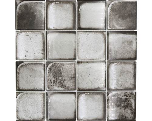 Skleněná mozaika XCM CS04 čtvercová Crystal Cement Style grey 29,8x29,8cm