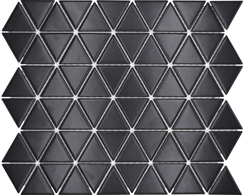 Keramická mozaika CG TR 49 trojúhelníková uni černá matná 25,2x29,1cm