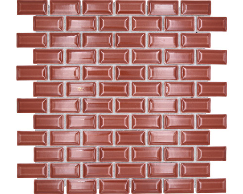 Keramická mozaika CBR 112 Brick Bond Diamond uni červená 30x30cm