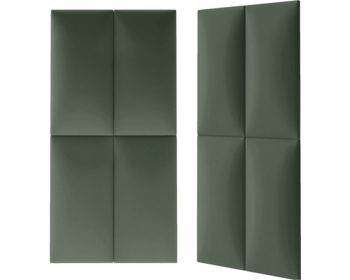 Dva zvuk pohlcující stěnové panely, skládající se ze čtyř čtvercových částí