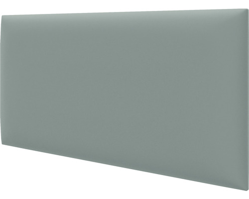 Šedé látkové čelo postele