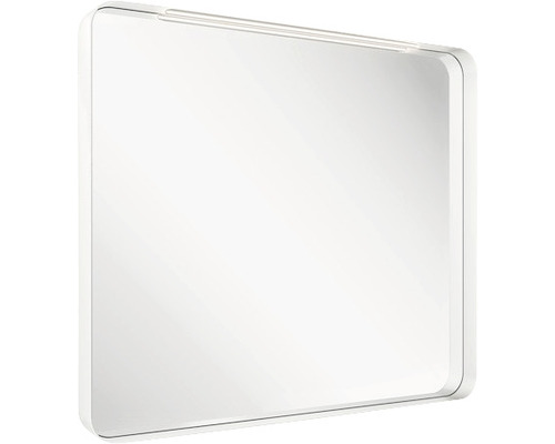 Zrcadlo do koupelny s osvětlením RAVAK Strip 50 x 70 cm v stříbrném rámu X000001565