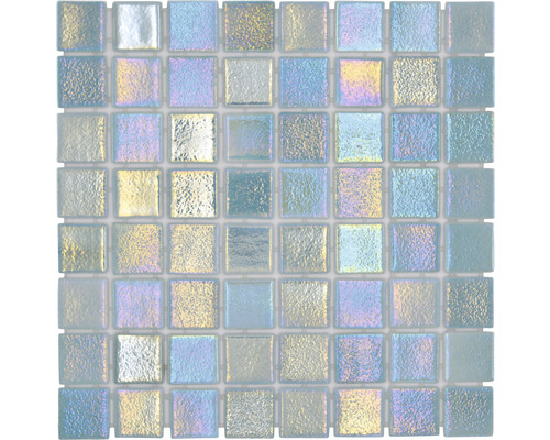 Skleněná mozaika VP55383PUR čtvercová ECO Shell CRYSTAL 38 PUR 31,6x31,6cm