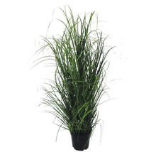 Umělá okrasná tráva v květináči