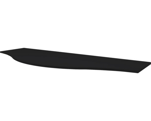 Deska pod umyvadlo bez výřezu Baden Haus Vague černá matná 138 x 51 x 1,6 cm Černá nástěnná police pro montáž na stěnu