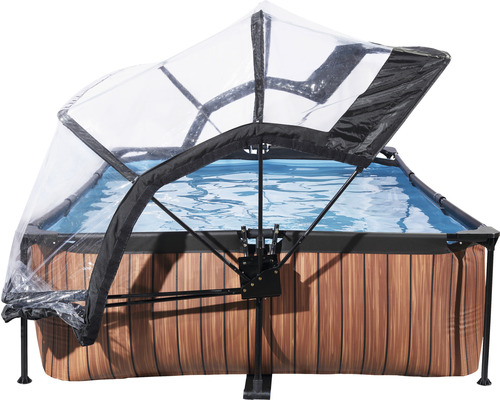 Nafukovací bazén s průhledným zastřešením