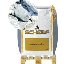 Logo společnosti Scherf, big bag okrasného štěrku na paletě
