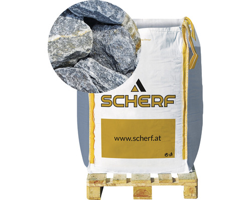 Kamenná drť mramorová 25–50 mm dunajská modrá big bag 1000 kg Big Bag s okrasnými kameny na paletě