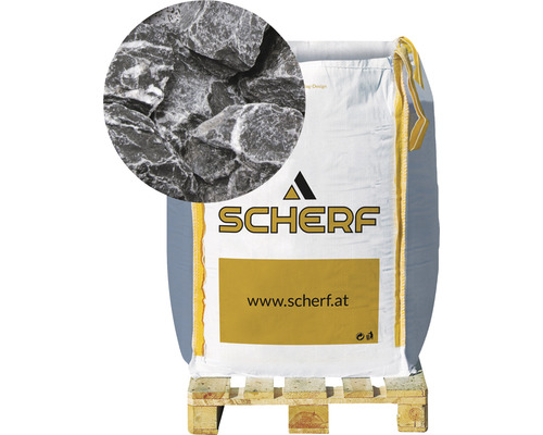Kamenná drť mramorová 25–50 mm černo-bílá big bag 1000 kg