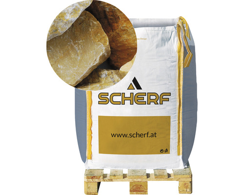 Kamenná drť mramorová 50–100 mm zlatý okr big bag 1000 kg