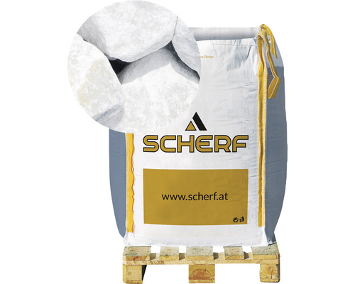 Kamenná drť mramorová 50–100 mm oblačně bílá big bag 1000 kg