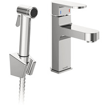 Bidetová baterie a umyvadlová baterie z kovu