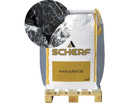 Kamenná drť mramorová 50–100 mm černo-bílá big bag 1000 kg