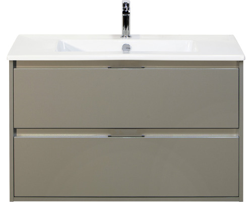 Koupelnový nábytkový set Sanox Porto barva čela cubanit grey ŠxVxH 91 x 57 x 51 cm s keramickým umyvadlem