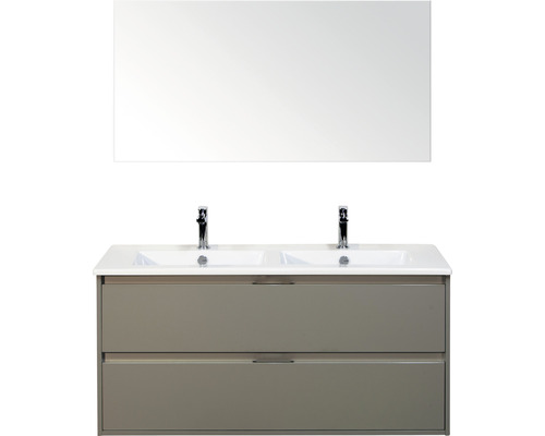 Koupelnový nábytkový set Sanox Porto barva čela cubanit grey ŠxVxH 121 x 170 x 51 cm s keramickým umyvadlem a zrcadlem