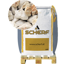 Logo Scherf na pytli s okrasným štěrkem na paletě