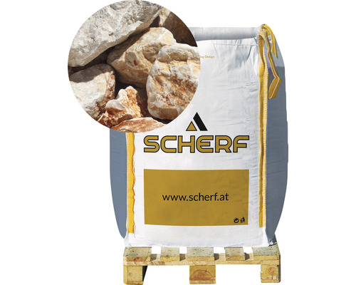 Kamenná drť vápencová dalmatská 32–70 mm béžová big bag 1000 kg