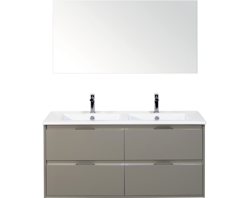 Koupelnový nábytkový set Sanox Porto barva čela cubanit grey ŠxVxH 121 x 170 x 51 cm s keramickým umyvadlem a zrcadlem