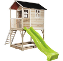 Dětský domek se skluzavkou a pískovištěm na zahradu