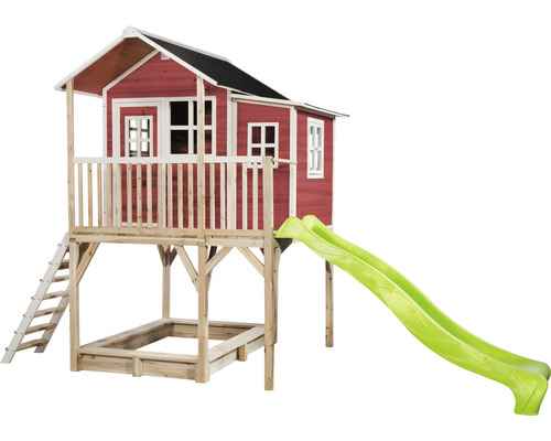 Hrací domek se skluzavkou a pískovištěm