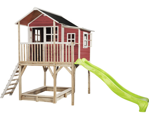 Dětský domek se skluzavkou a pískovištěm do zahrady