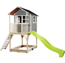 Hrací domek se skluzavkou, žebříkem a pískovištěm