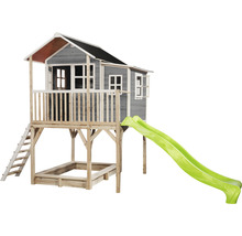Dětský domek se skluzavkou a pískovištěm ze dřeva