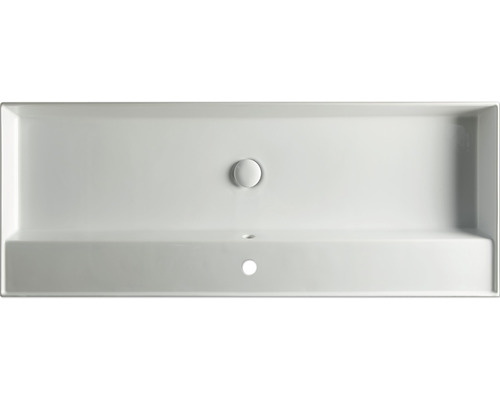 Obdélníkové keramické umyvadlo s odtokem