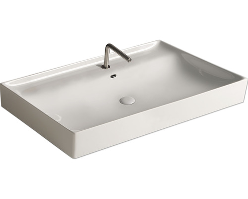 Obdélníkové umyvadlo na desku s baterií