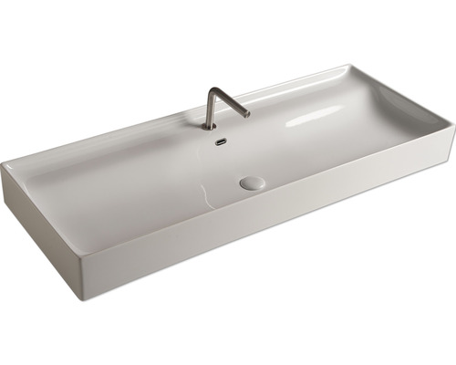 Obdélníkové umyvadlo na desku s baterií