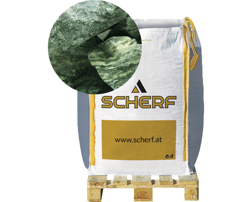 Kamenná drť břidlicová 50–100 mm zelená třpytivá big bag 1000 kg
